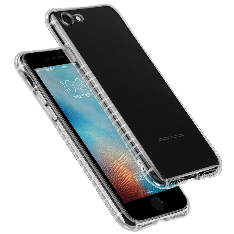 HOCO ударопрочный набор чехол и пленка для Apple iPhone 7 8 Plus защитный Полная защита