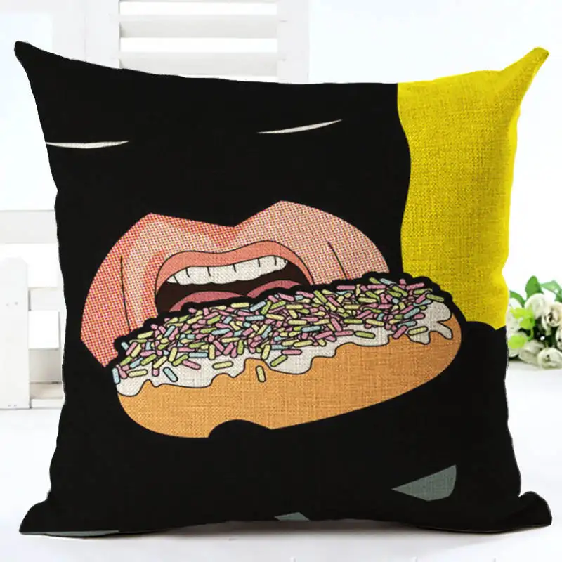Spoof Funny Super Hero Printed Batman Cushion Cover 45x45cm Linen Iron Man Throw Pillow Covers Zara* Women Superman Pillowcases