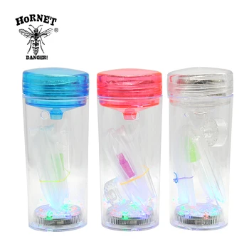 

Hornet Acrylic Hookah Shisha Portable Bottle Hookah With LED Light Plastic Mini Hookah with Chicha Narguile Accessories