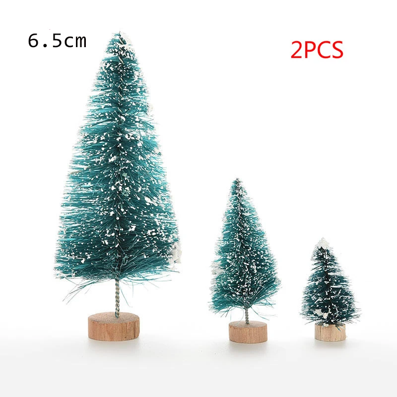 Мини Рождественская елка маленькая сосна DIY рождественские декоративные деревья, размещенные на рабочем столе, домашний декор, подарки для детей, разные стили - Цвет: E2