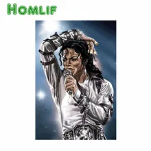 Алмазная живопись на заказ Майкл Джексон Поющий полный квадратный значок с вышивкой в виде ромба живопись с пионами pintura manualidades lightpad