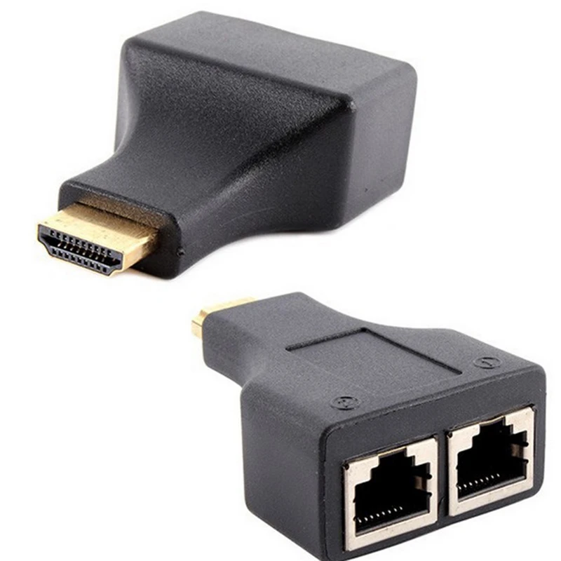 1 пара HDMI двойной RJ45 CAT5E CAT6 UTP LAN Ethernet HDMI удлинитель повторитель адаптер 1080P для HDTV HDPC PS3 STB