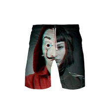 ТВ серия Money Heist La casa de papel новые 3D летние мужские модные трендовые шорты популярные повседневные летние шорты