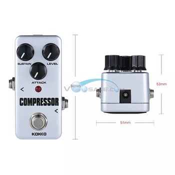 

KOKKO FCP2 Mini Compressor Guitar Effect Pedal Portable High Quality with True Bypass Aluminum-alloy Pedal Guitar Accessories