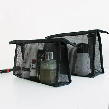 

Transparent net small make up bag Cosmetic Bags Women Travel perfum Organizer Bags