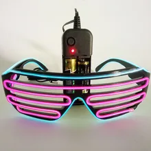 LED EL glasses  EL mask battery box power supply cold light  light any deformation of fluorescent light show props Ten colors