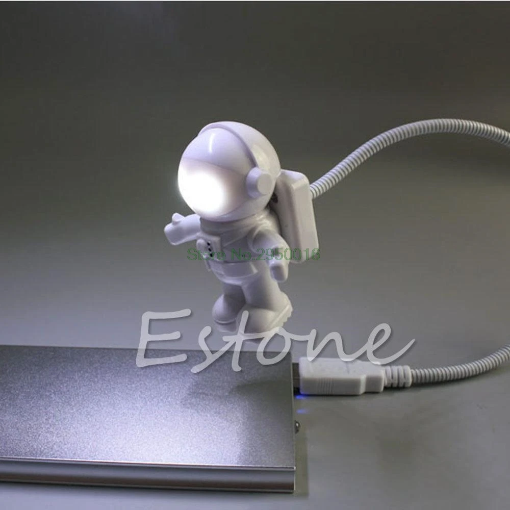 Мини USB Гибкий космонавт астронавт ночник светодиодный свет лампы для ноутбука ПК чтения энергосберегающие USB свет белый C26