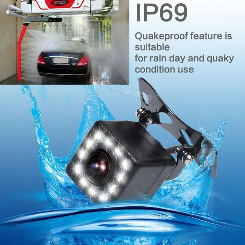 

Waterproof Car Rear View Camera 170 Wide Angle HD CCD 12 LED Night Visions Backup Reversing Parking Cameras Car-styling