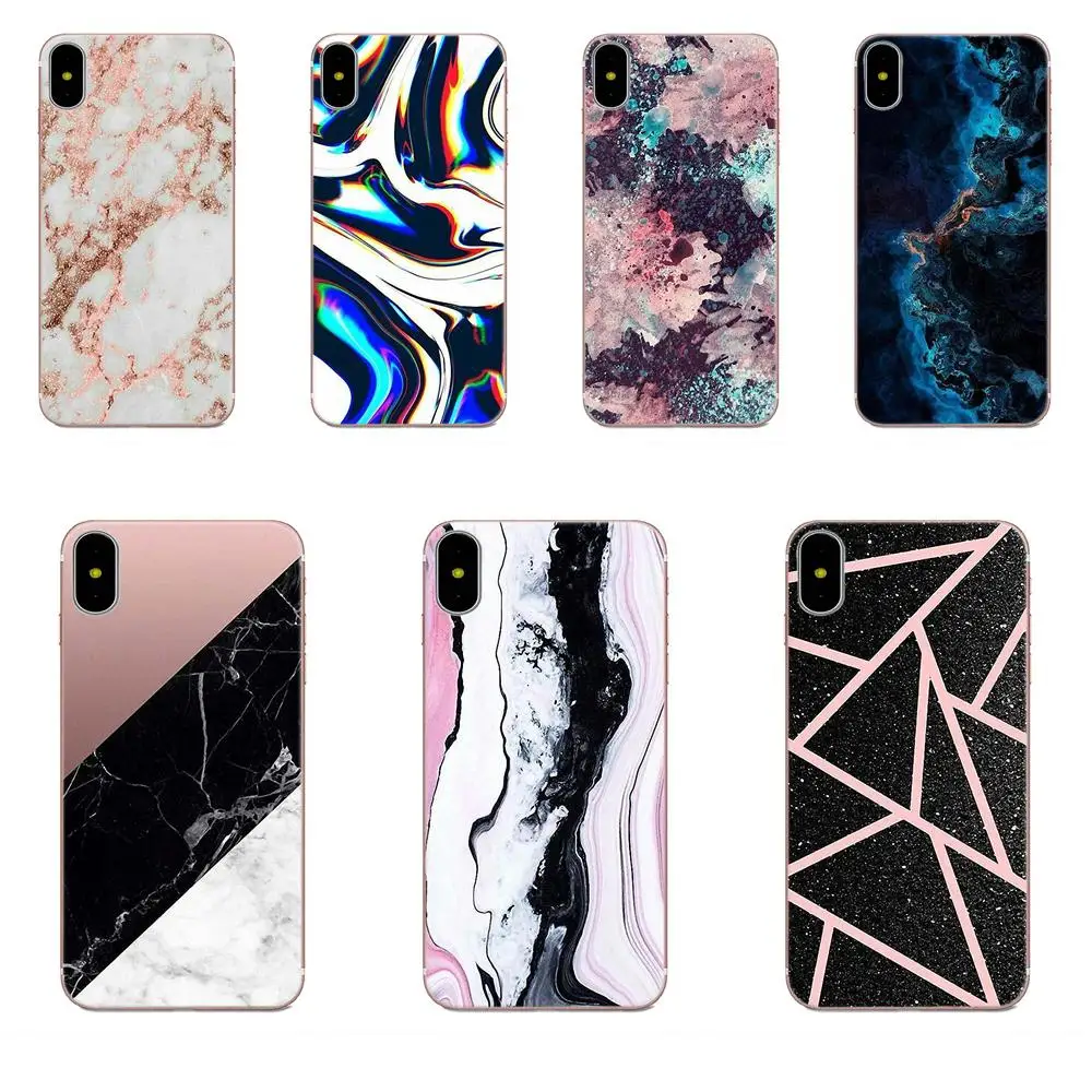 

Marble Stone Pink Blue Vertical Phone Case For Huawei Honor Mate 7 7A 8 9 10 20 V8 V9 V10 G Lite Play Mini Pro P Smart