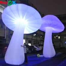 3/4/5m высокое огромный надувной гриб светится в темноте с 16 Цвета светодиодный огнями для мероприятия Свадебная вечеринка украшения
