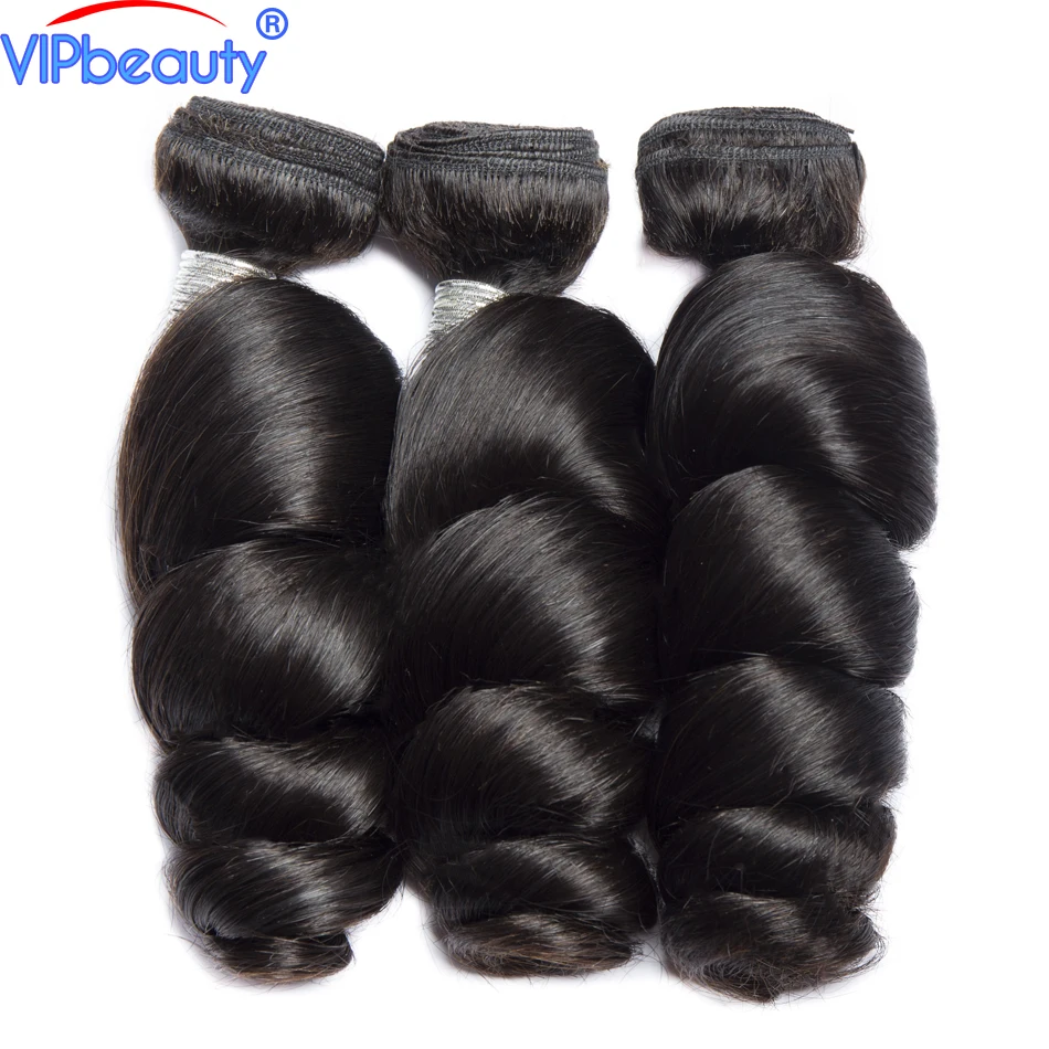 

VIP beauty Peruvian loose wave hair weave bundles 100% human hair extension 10-28inch remy hair 3 bundles/lot