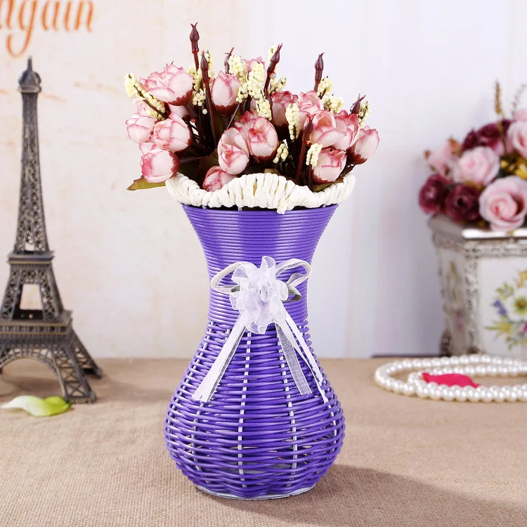 Free Shipping American Rattan Flower Vase Storage Basket Jardiniere
