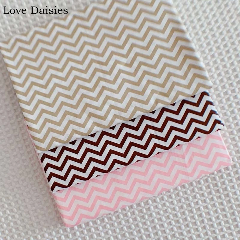 100% Cotton Twill Fabric Simple 0.5CM PINK BROWN CAMEL Chevron for Handwork Sheet Apparel Dress Patchwork Craft Decor | Дом и сад