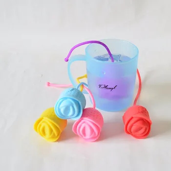 

50pcs/lot silicone Tea Strainer Silicone Rose Design Tea Strainer Leaf Herbal Spice Infuser Teacup Teapot Filter Tools plumyl