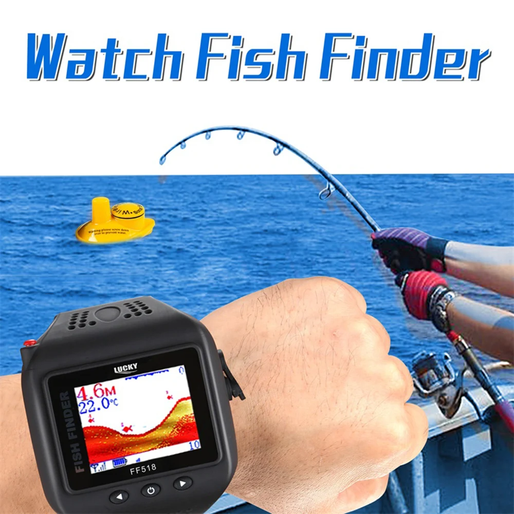 LUCKY FF518 Sonar Fish Finder Wireless 180Feet(60M) Range Portable Echo