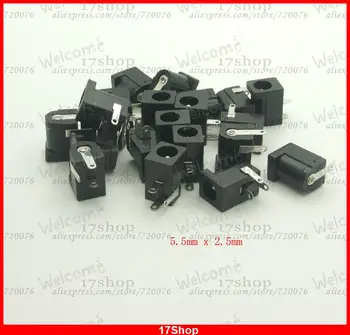 

50PCS 5.5MM x 2.5MM Female DC socket for PCB Power charger socket 2.5MM DC Plug