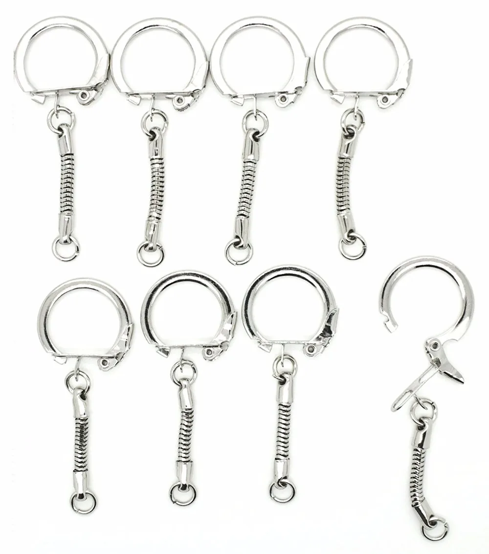 Buy 50pcs Split Keychain Ring Parts Key Chains Snake