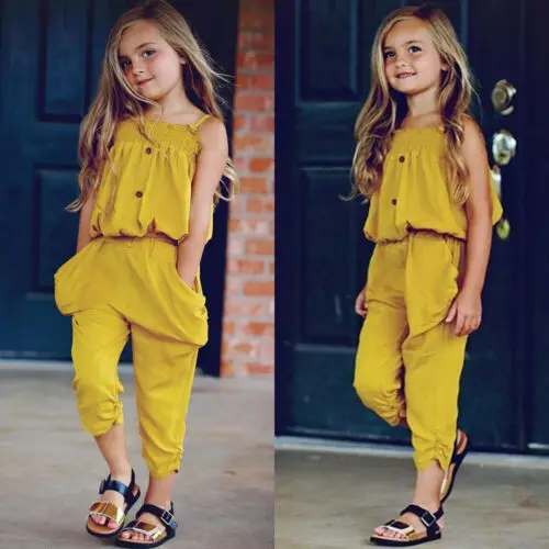 

Baby Girls Solid Summer Off Shoulder Tops T-Shirt Long Pants Outfits Clothes
