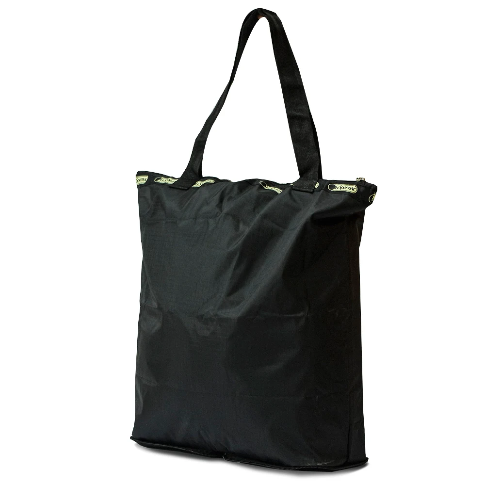 Модная Портативная складная сумка для покупок, женские сумки через плечо, Bolsa Feminina, летняя пляжная сумка, Дамская брендовая сумка - Цвет: Black