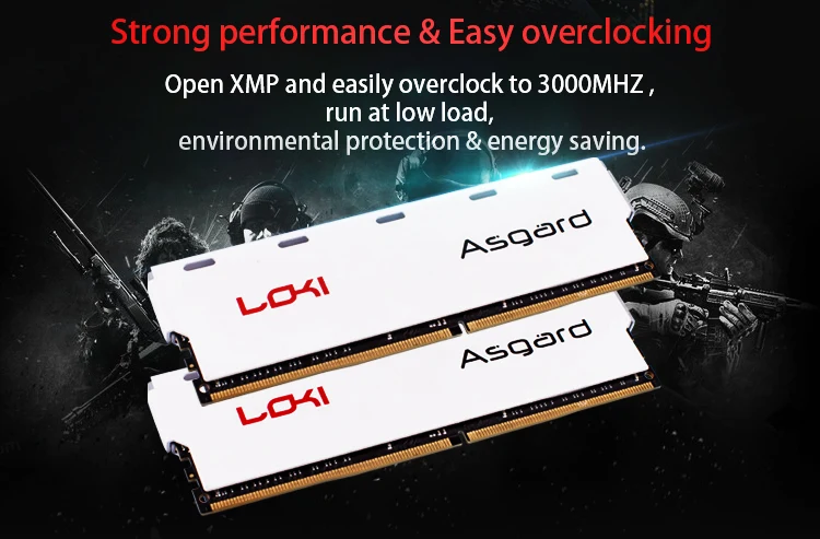 Asgard W1 серия RGB ram Memoria 2X8GB 16GB DDR4 3200MHz 1,35 V для настольных ПК DIMM двухканальный