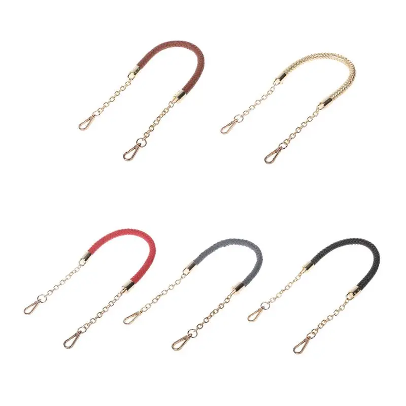 

Hot Sell Metal PU Leather Braided Bag Strap Handbag Holder Handle Bags Chain Replacements