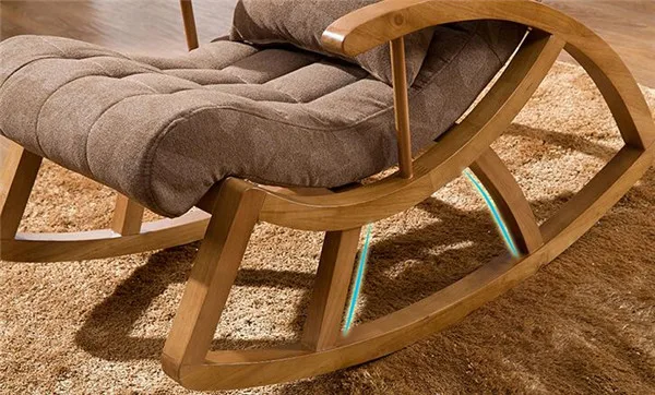 Деревянное кресло-качалка планер рокер и пуфик набор гостиной мебель с подушками роскошный удобный детский кресло-качалка