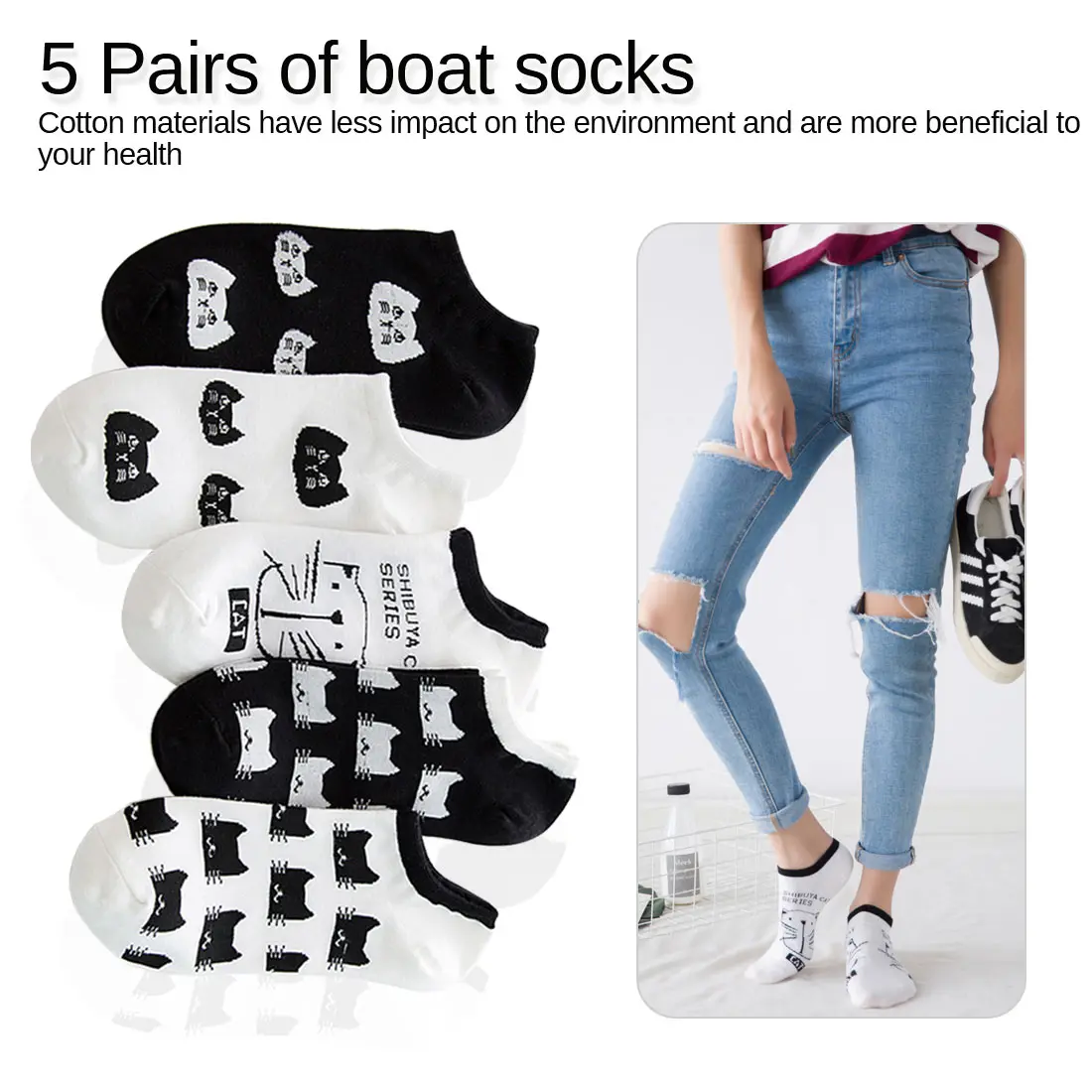 

Wholesale 5 pairs/lot cute harajuku animal socks women summer Korean funny low-cut liners socks happy Sox