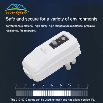 

16A Earth Leakage Protection Plug Safety RCD Socket Adaptor Home Circuit Breaker Plug