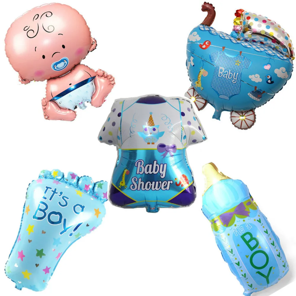 5 Styles Baby Boy Helium Foil Balloons Birthday Party Decoration Baby
