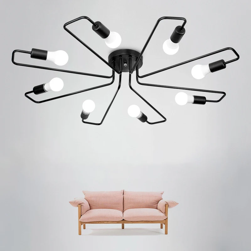 

Modern LED Chandeliers Ceiling Fixtures Indoor Lighting Design Creative Iron Lamp for Living Room Bedroom Home Decoration Art