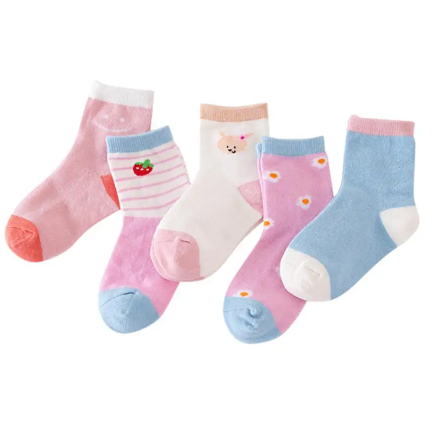baby piles heap socks 5 Pairs Cute Baby Boy Girl Cotton Cartoon Socks