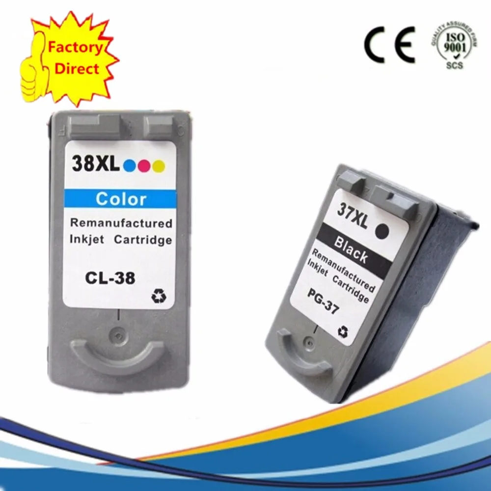PG 37 PG37 CL 38 CL38 чернильные картриджи восстановленные Pixma MP140 MP210 Ip2600 iP1900 MX300 MX310 MP190|pg