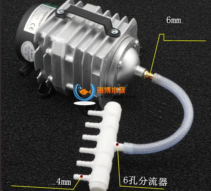 Hailea ACO-308 для аквариума электромагнитный воздушный компрессор насос 55Л/мин 220 В 30 Вт 0,025 МПа мин