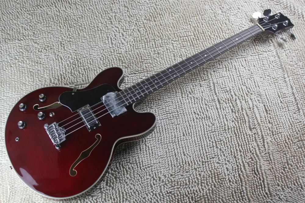 Hollow Body Electric Bass Guitar for Promotional Hollow Body Electric Bass Guitar