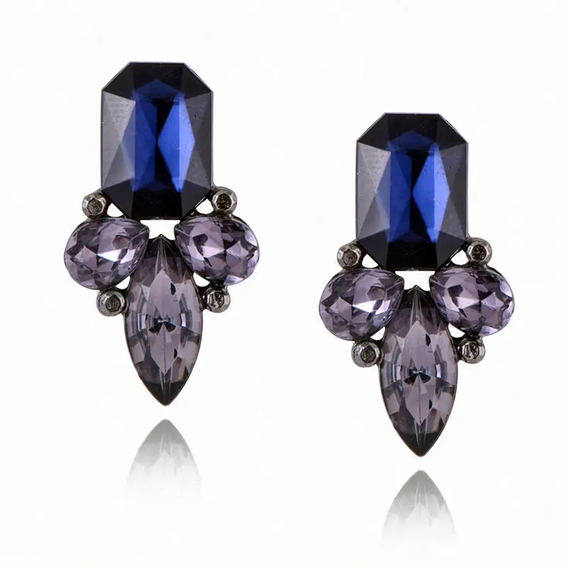 

Exquisite Crystal Pendientes Duzzling Rhinestone Stud Earrings Woman Vintage Style Classical Jewelry e0225 Irregular Brincos