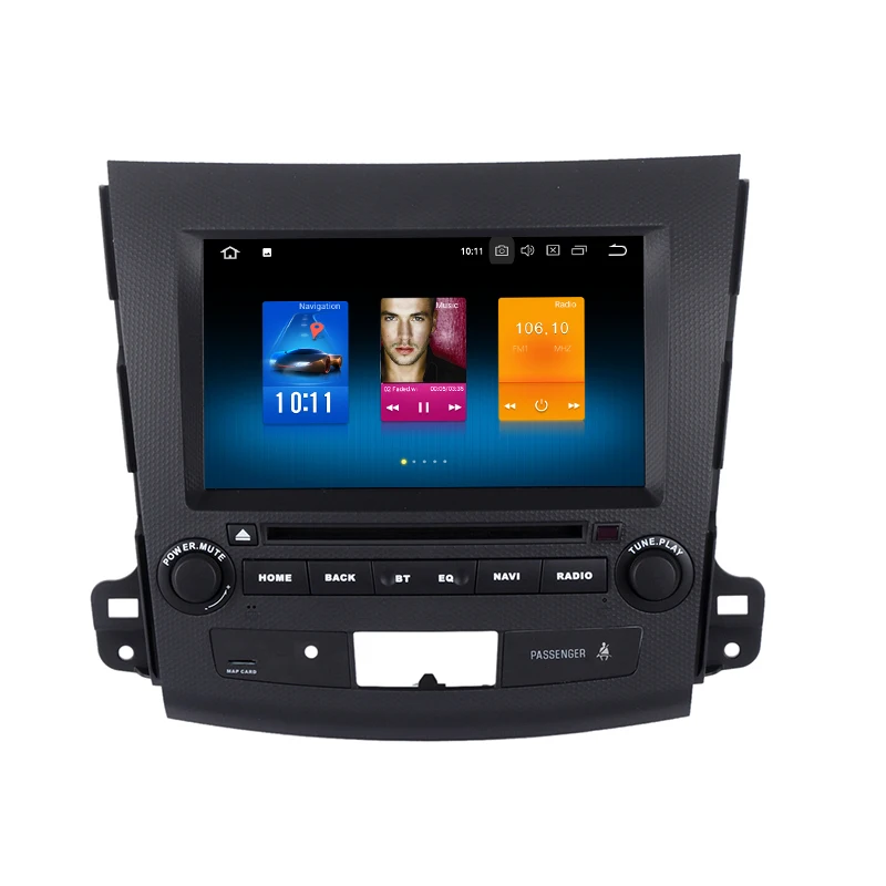 Top Android 8.0 car dvd gps for mitsubishi outlander 2007-2012 with Octa core PX5 4G RAM 32G ROM wifi 4g usb Auto Stereo Multimed 1