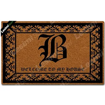 

Custom Design Monogrammed B Doormat Letter B Door Mat Welcome To My House Your Family Name Printed Floor Mat Pad