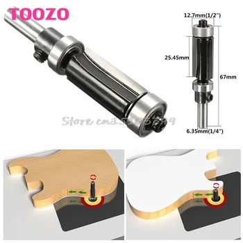 

Flush Trim Router Bit Top & Bottom Bearing 1" H X 1/4'' Shank Woodworking Tool G08 Whosale&DropShip