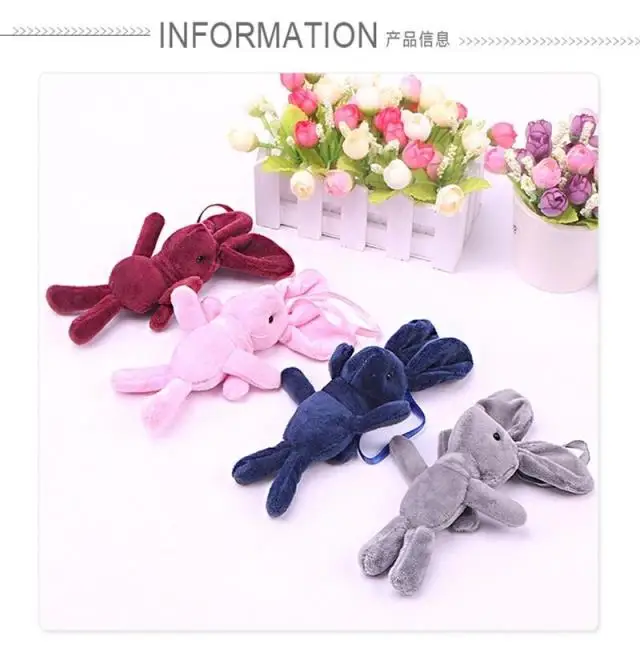 

IVYYE 15CM Big Ear Rabbit Anime Stuffed Plush Dolls chain Pendant Fluffy Ornament Dolls Keychain Cartoon Soft Toys Cute New