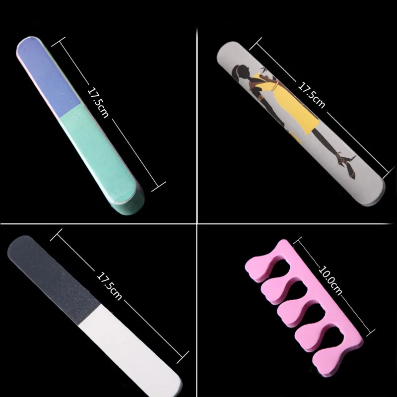 

8 Pcs/Set Nail Art Manicure Tool Buffer Sanding Polishing Brush Dead Skin Fork Finger Separator Nails Clipper Kit @ME88