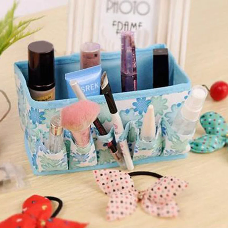 

Foldable Makeup Storage Box For Lipstick Holder Organizer Nail Polish Display Stand Jewelry Small Items Storage Glove Box