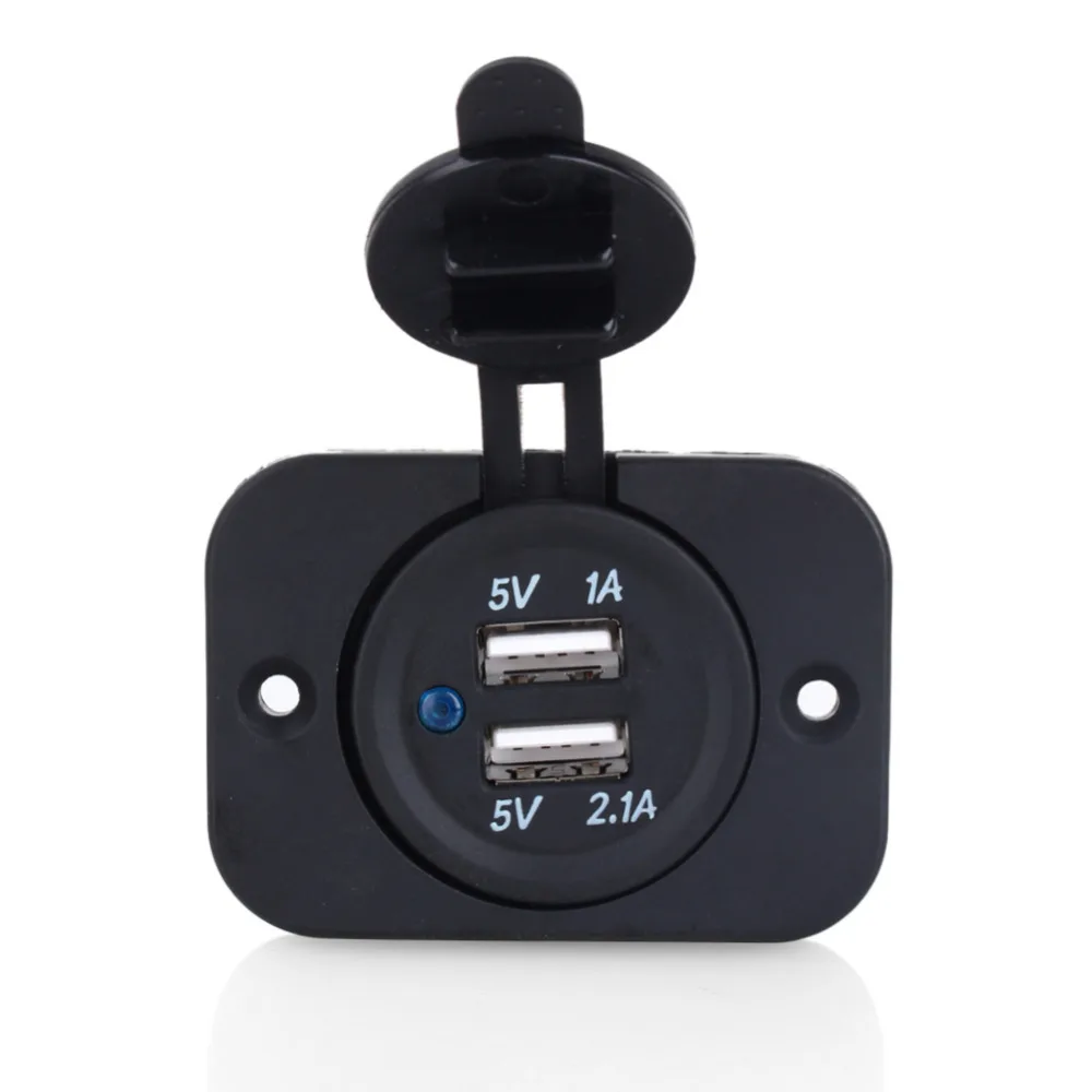 Universal Dual USB Car Cigarette Lighter Socket Splitter 12V Mobilephone Charger Power Adapter Outlet Parts Auto