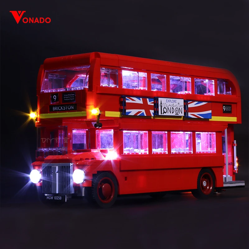 Конструктор Lego 10258 со светодиодной подсветкой совместимый с лондонским