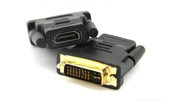 

DVI Male To HDMI Female Video Adapter Converter DVI-I 24+5 LCD Monitor Gold New