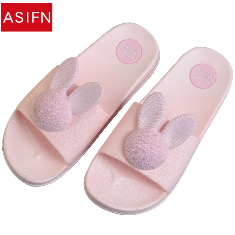 

ASIFN Couple Slippers Cute Style Women Men Shoes Indoor Summer Bathroom Lover Zapatos Mujer Fashion Flip Flops