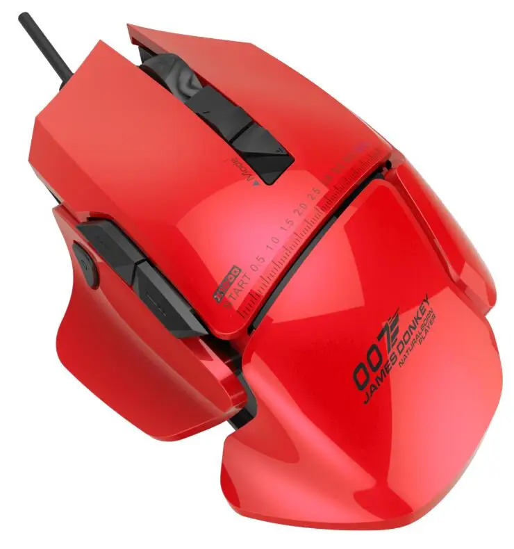 Профессиональная USB Проводная оптическая игровая мышь 8200 dpi Регулируемая 7 кнопок с красочной подсветкой для ноутбуков настольных компьютеров Pro Gamers - Цвет: 007 Red