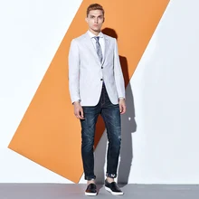 Брендовая мужская одежда Весна Лето льняные мужские блейзеры костюмы однобортные деловые повседневные флимовые блейзеры размера плюс