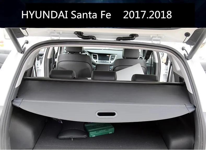 Car Rear Trunk Security Shield Cargo Cover For HYUNDAI Santa Fe 2017