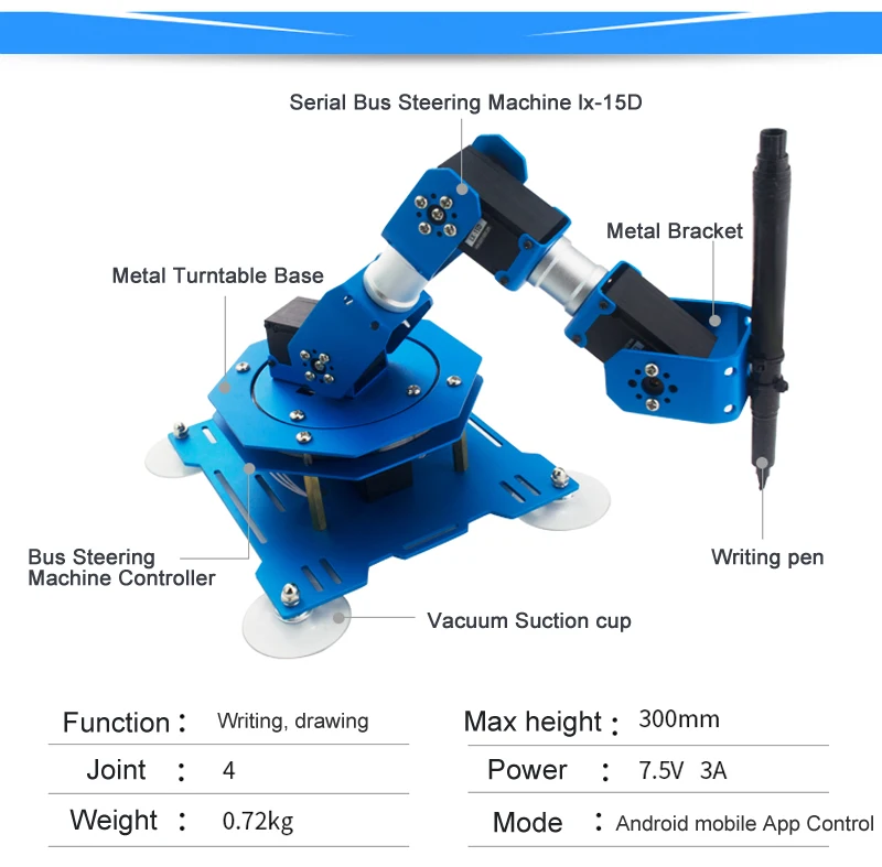 Bluetooth DIY координатный плоттер пишущий робот Роботизированный Rrm умный чертежный рычаг DrawArm приложение Bluetooth управление LOBOT