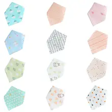 Хлопковый слюнявчик высокого качества для маленьких мальчиков и девочек, бандана, нагрудники, хлопок, с принтом, милый